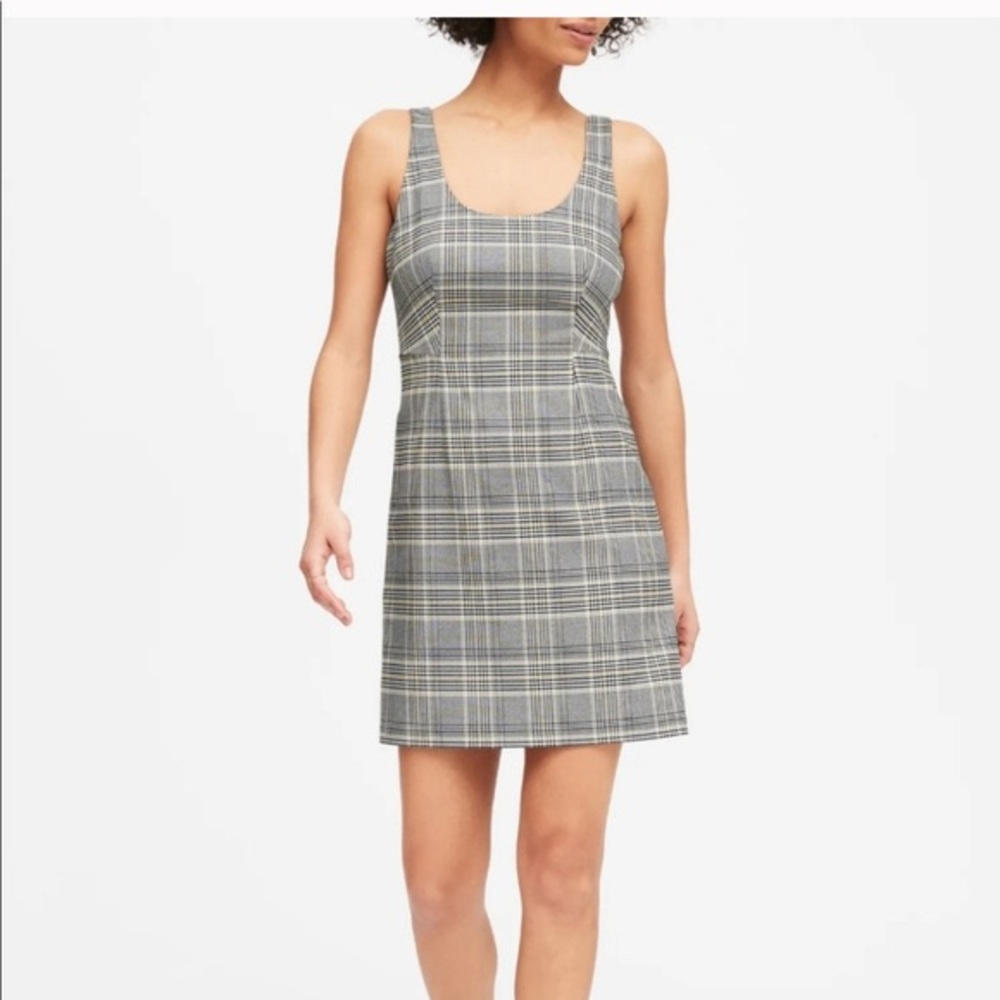 Banana republic plaid work dress
